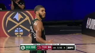 Jayson Tatum gets called for the "air punch" technical foul