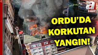 Ordu'da 5 Katlı Binada Yangın! Çatıdaki Tadilat Sırasında Çıkan Yangın 2 Daireyi Küle Çevirdi