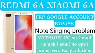 Redmi 6A FRP Bypass | MIUI 11 NO PC  | how to remove mi 6a google account | mi 6a Frp Bypass