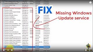 Fix Windows Update Service is Missing