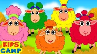 Five Cute Colorful Sheep Song | Popular Nursery Rhymes Collection by KidsCamp