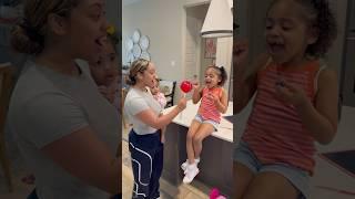 Mom surprises Londyn with giant lollipop after pulling her teeth out #shorts