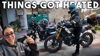 We got challenged while coming home | Himalyan Vs Triumph Scrambler 400x |