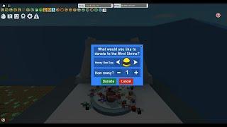 donating honey bee egg to wind shrine (bee swarm simulator)