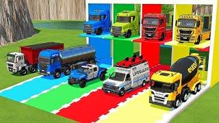 TRANSPORTING AMBULANCE, FORD POLICE, SERVICE TRUCK, FIRE DEPARTEMENT, MERCEDES MINI BUS - FS22