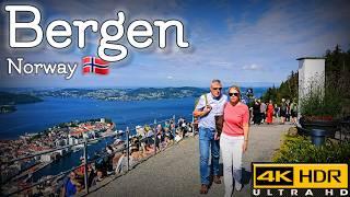 Walk with Me in Bergen in Norway | Fløyen Mountain | 4K HDR | July 2024