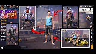 FREE FIRE DRESS CHANGE || #noobtopro || RAFAEL CHARACTER EMOTE || FFKYC || #FREEFIRE