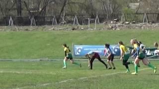 Unbelievable try from young russian rugby-player girl