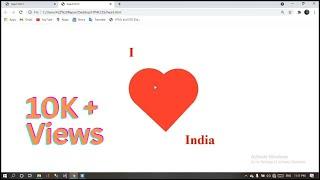 How to make blinking heart  using html & css | blinking heart | heart using html & CSS| #heart