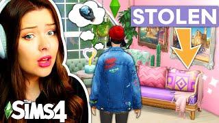 Using Items My Sim STEALS to Build a House in The Sims 4