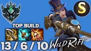 CAITLYN WILD RIFT TOP BUILD BROKEN | GAMEPLAY RANKED  ( BUILD & RUNES )