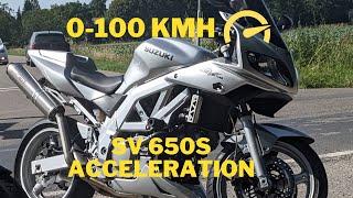 Suzuki SV650S 0-100 km/h Acceleration + top speed