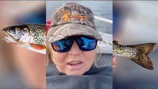 brown trout woman video | trout lady video | brown trout fish | trout video twitter | brown trout