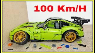 Mercedes AMG GT R CRASH!!!!  100 Km/H  Lego Technic Crash test