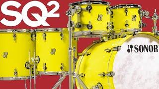 Sonor SQ2 6pc Beech Drum Kit - Sulfur Yellow High Gloss