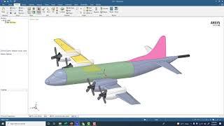 Geometry processing of Full Aircraft P3C Orion in ANSYS Spaceclaim - Promo video 10X speed