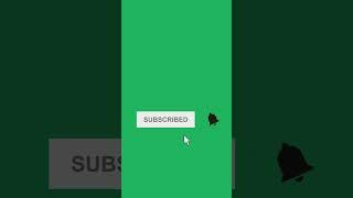 Subscribe and Bell Icon green screen background | no copyright #humloart