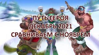 Путь героя Декабрь 2021. Сравнение с ноябрем. Хроники хаоса Мобильная версия