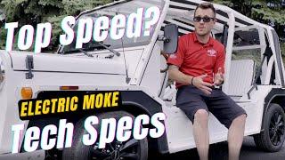 Moke Tech Specs - Top Speed,  Charge Time, & More! | Friendly Moke America Detroit