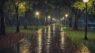 Improve Your Mood with Night Rain Sounds. Peaceful Atmosphere for Relaxation.