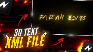 3D Text Like Pc File | Node Video / Alight Motion | Xml By Faizan Edits 