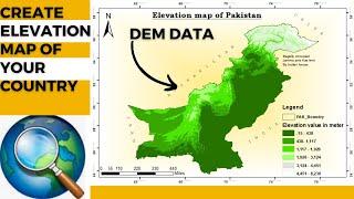 Create Elevation Map of Your Country: ArcGIS