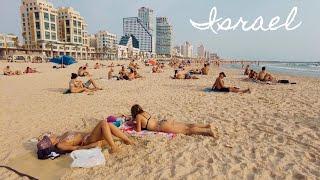 Tel Aviv Israel Beach Walk 4k  Tourist Attractions, Bikini Beach 2022