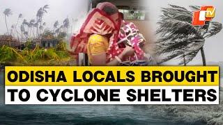 Cyclone Dana In Odisha | Residents Brought To Cyclone Shelter In Odisha's Bhadrak Ahead Of Landfall