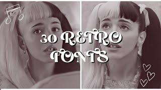 30 RETRO FONTS