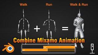 How To Combine Mixamo Animation In Blender