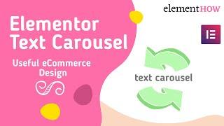 Elementor Simple Text Carousel