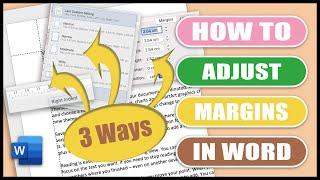 How to ADJUST MARGINS in word | CUSTOMISE MARGINS