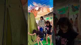 Changing tent ️ #tent #shortsviral #momdaughter #geetakashyap ￼
