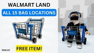 All 15 Bag Locations in Walmart Land | How To Get Walmart Shopping Cart | Roblox