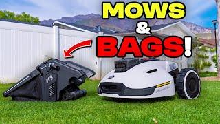 This Robot Lawn Mower bags & Empties ITSELF?! INSANE RESULTS!  Yuka Review