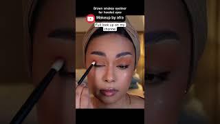 Brown smokey eyeliner for hooded eyes