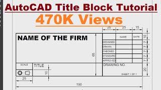 AutoCAD Title Block Creation Tutorial Complete