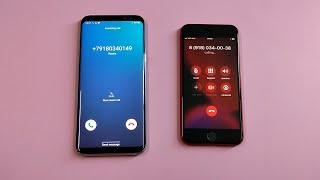 Samsung Galaxy S8 plus vs iPhone 8 Incoming Call & Outgoing Call