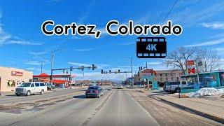 Driving in Downtown Cortez, Colorado - 4K