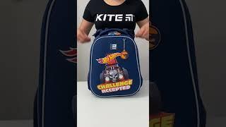 Рюкзак школьный каркасный Kite Education Hot Wheels 38x29x16 см 16 л синий ( HW22-531M )