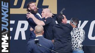 Kevin Lee and Michael Chiesa come to blows in UFC summer kick-off press conference