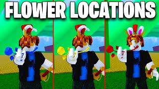 All Flower Locations to get Race V2 - Blox Fruits