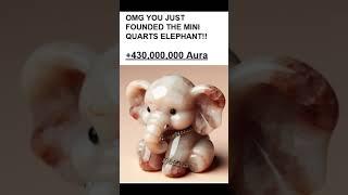 Mini Quarts Elephant #Aura #Luck #Hope