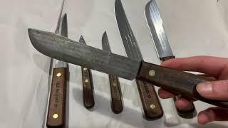 Old Hickory 5 Piece Kitchen Knife Set Unboxing (Blooper at end!)