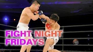 Power-punchers Yang Hae Jun and Hideto Tatsumi in a Knockout of the Night performance