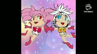 sailor chibi Moon and sailor Sun transformation