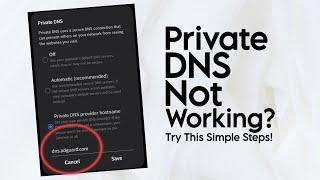 Fix Adguard Private DNS Not Working on Android | Simple Solution