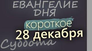 28 декабря, Суббота. Евангелие дня 2024 короткое! Рождественский пост