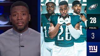 Philly have best trio QB/RB/WR in NFL - Ryan Clark on Eagles crush Giants 28-3 in NFL Week 7