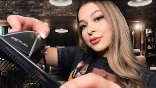 ASMR Barbershop roleplay Men's haircut ️ beard trim & shave🪒relaxing layers soundz